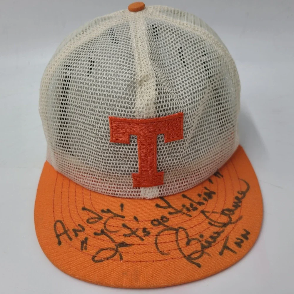 Vtg Tennessee Volunteers Hat Snapback Full Mesh Bill Dance Signed‎ Autographed